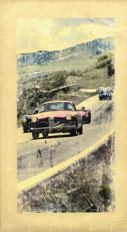 foto auto d'epoca colline toscane